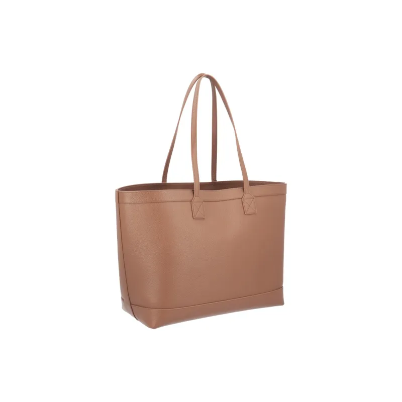 Burberry Leather Tote Bag Shopping Bag Shoulder Bags Women's Earth Brown-8