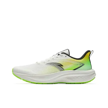 Anta Anti Slip And Wear Resistant Breathable Low Top Casual Running Shoes Men's White Yellow Green