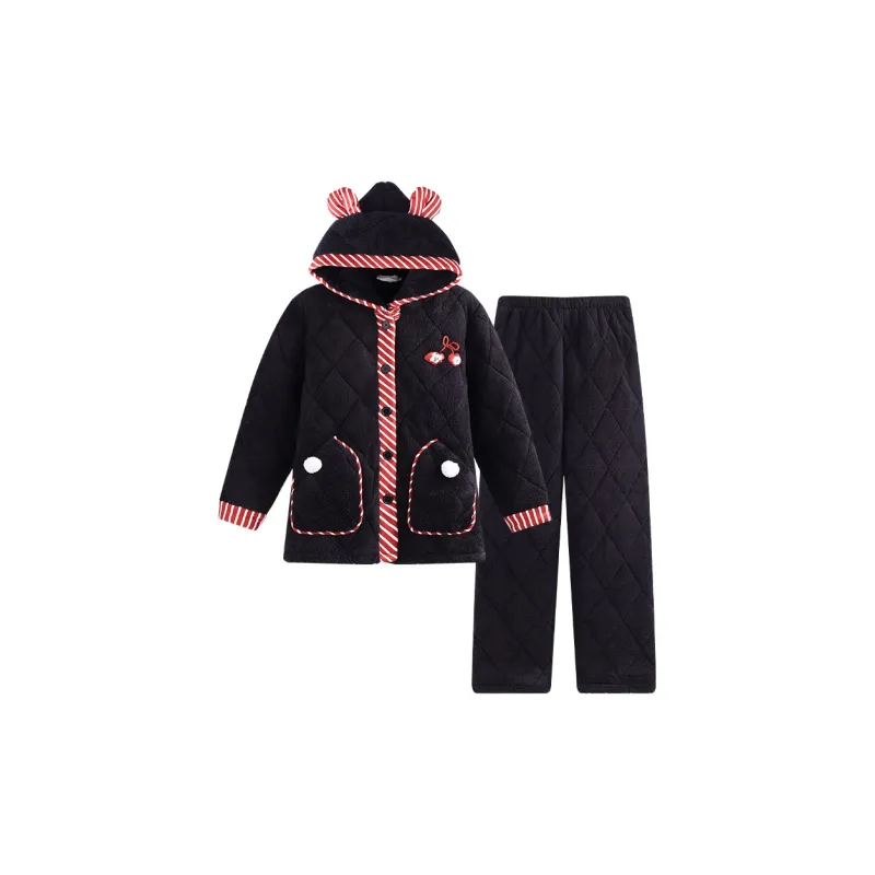 Wabi Town Pajama Set Women's Black-0
