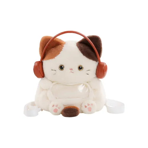 Holding Bamboo Polyester Backpack Medium Size Unisex White