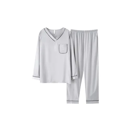 Maultiay Pajama Set Men's Light Gray