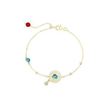 Mu Yao Hetian Jade Bracelets Pale Greenish White Jade Women's