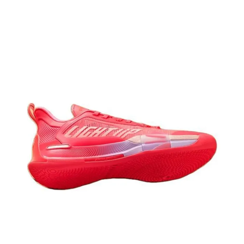 361° Burning Battle ISO Cushioning Wear Resistant Low Top Basketball Shoes Men's Pink Blue-2