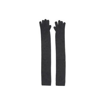 MaxMara Cashmere Knit Gloves Women's Gray
