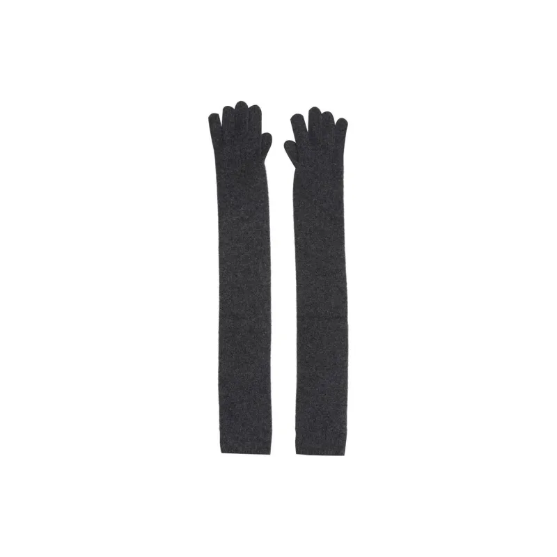 MaxMara Cashmere Knit Gloves Women's Gray-0