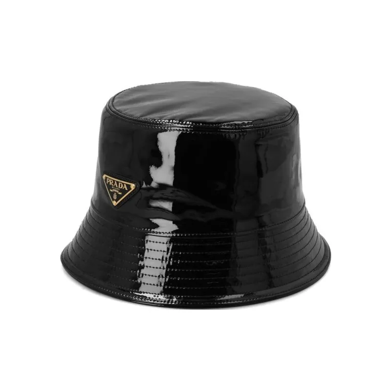 PRADA Lambskin Bucket Hats Women's Black-0
