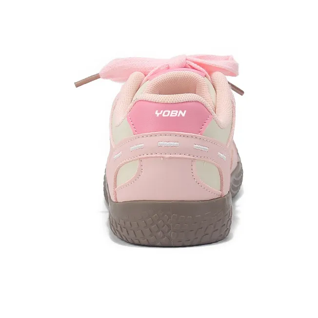 Yobn Wear resistant And Lightweight Low Top Skateboard Shoes Women's Pink-4