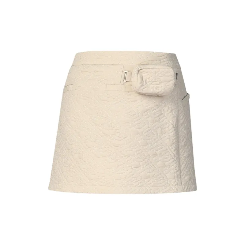 FILA Golf Series Casual Short Skirts Women's Brown Beige Khaki-1