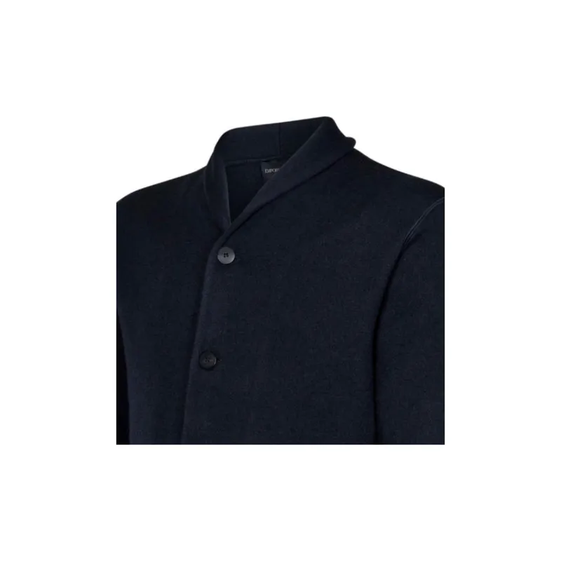 EMPORIO ARMANI Icon Plain knit Virgin wool Jacket-3