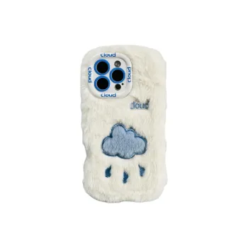 Wei Xin Plush Material Plush Clouds Phone Cases Compatible With IPhone 16/15 Pro Max/Apple 13/14 Pro/Max