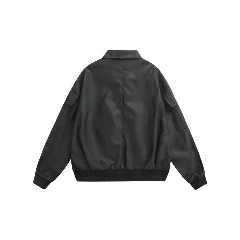 Xmithie Leather Jackets Coats Unisex Black-1