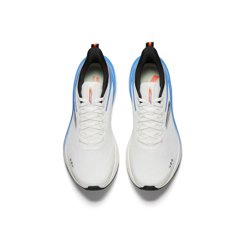 Anta Anti-Slip Wear-Resistant Breathable Lightweight Low-Top Casual Running Shoes Men's White Blue Black-4