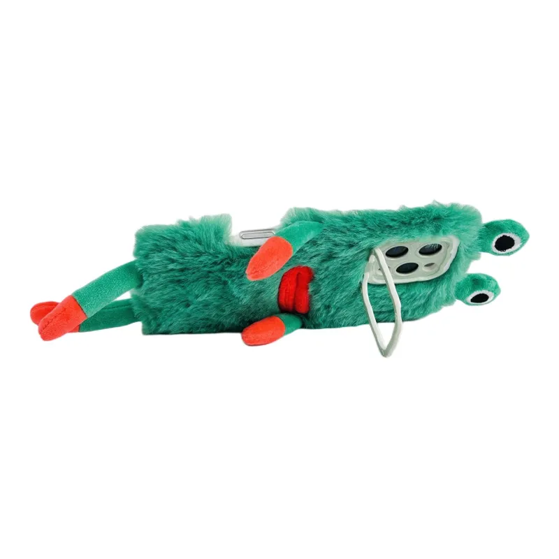 Wei Xin Plush Material Plush Frog Phone Cases Compatible With IPhone 16/15 Pro Max/Apple 13/14 Pro/Max-3