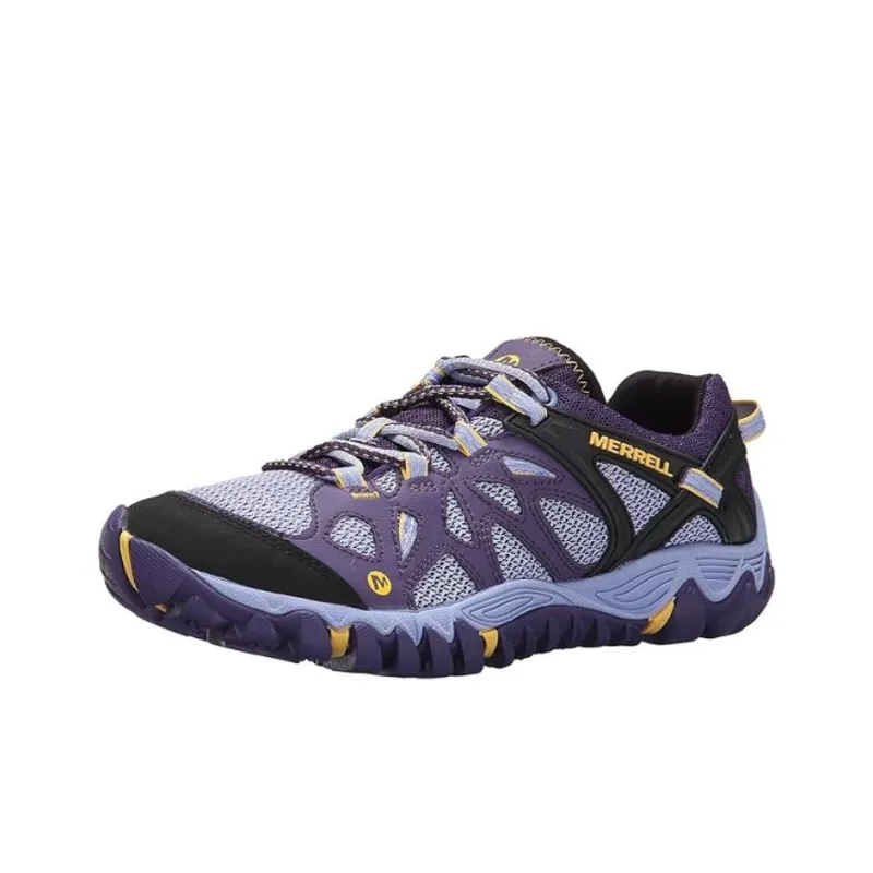 MERRELL All Out Blaze Slip Resistant, Abrasion Resistant, Waterproof Low Top Outdoor Shoes Women's Purple-0
