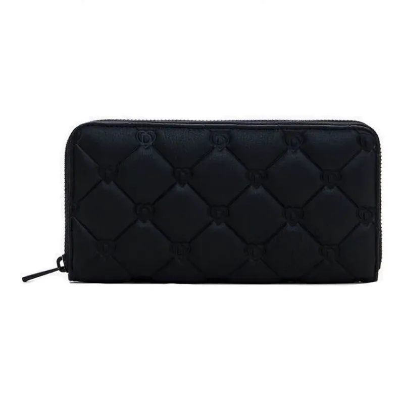 Desigual Polyurethane Wallet Medium Size Women's Black-0
