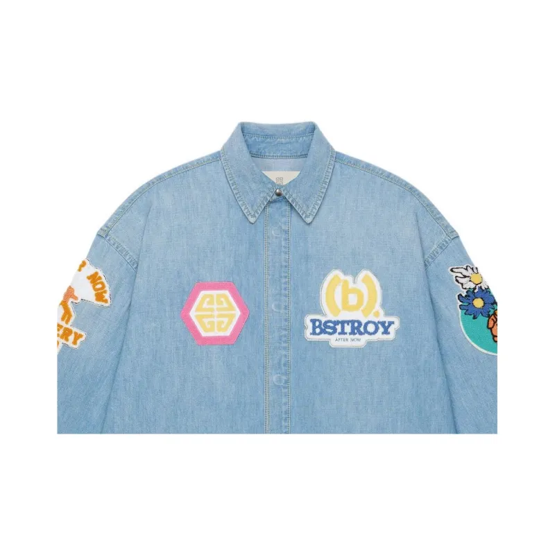 Givenchy Shirts Men Light Blue-4
