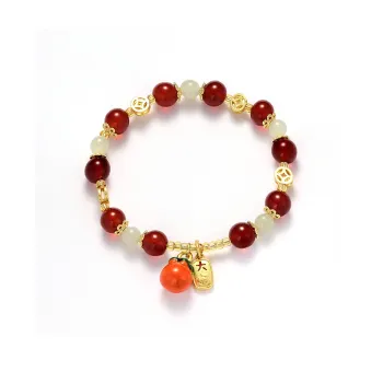 CAROMAY Bracelets Pale Greenish White Jade Women's