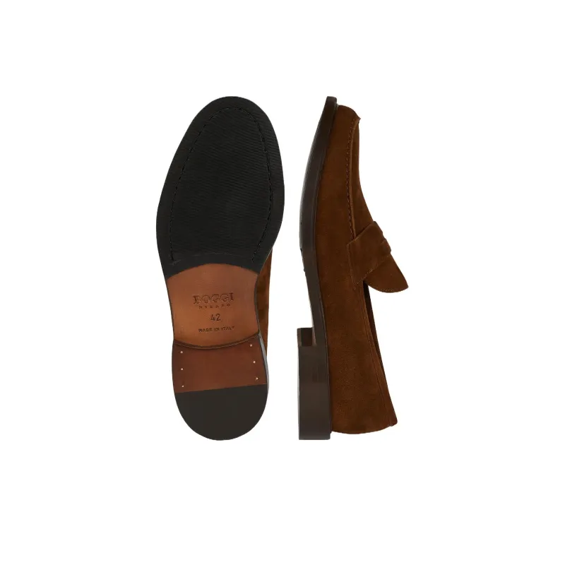 BOGGI Milano Penny-slot Suede Loafers-3