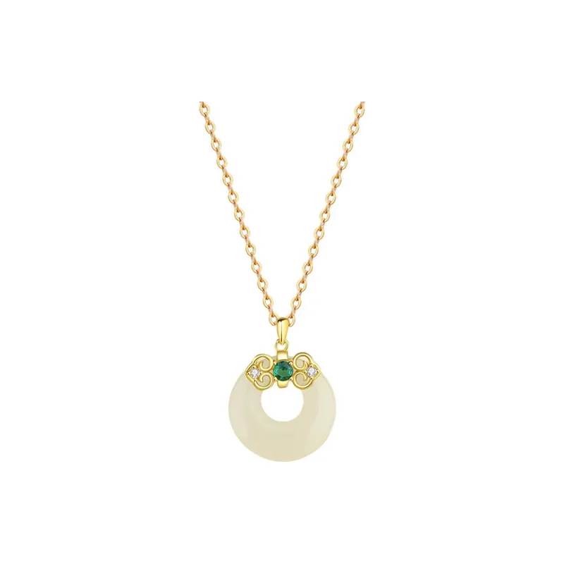Royal Heaven's Choice Necklaces Pale Greenish White Jade Unisex-3