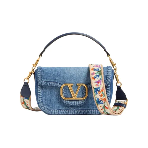 Valentino GARAVANIALLTIME Denim One Shoulder Handbags Women's Denim Blue