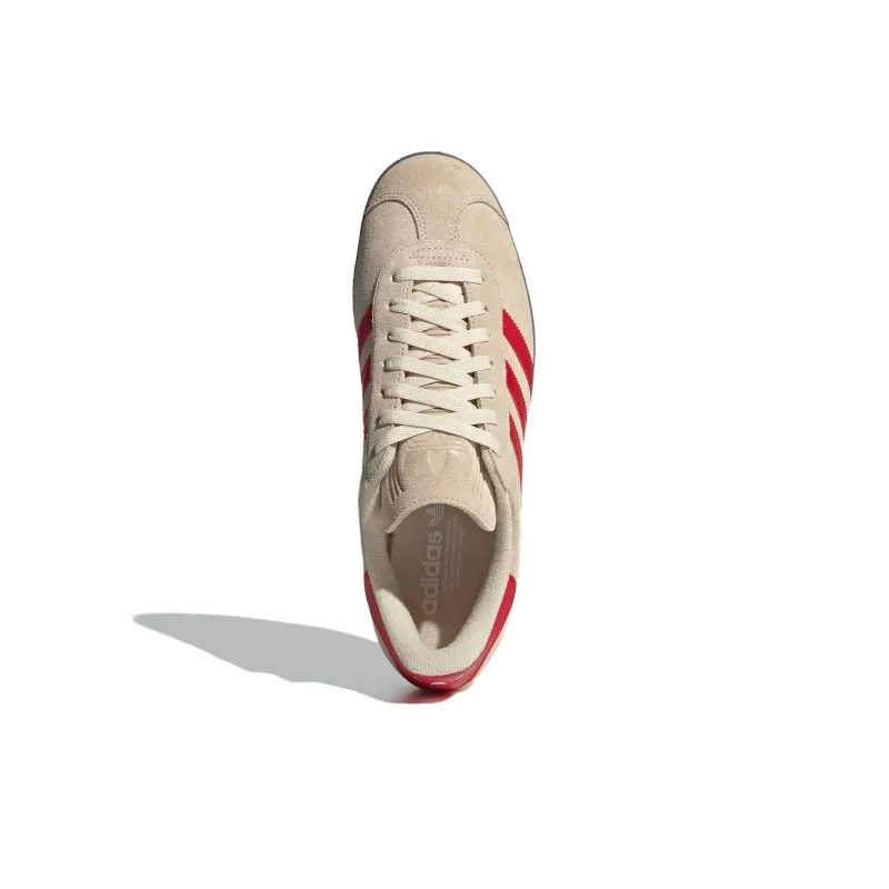 Adidas Gazelle Sand Strata Better Scarlet Cloud White-3