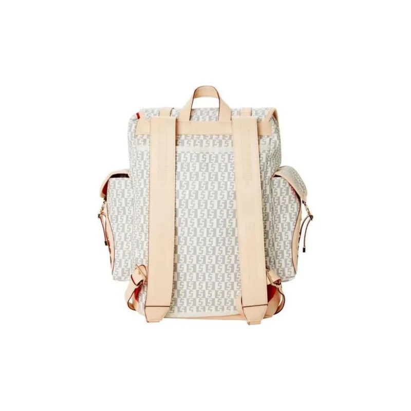 SPRAYGROUND Fabric With Leather Backpack Regular Unisex Cream-4