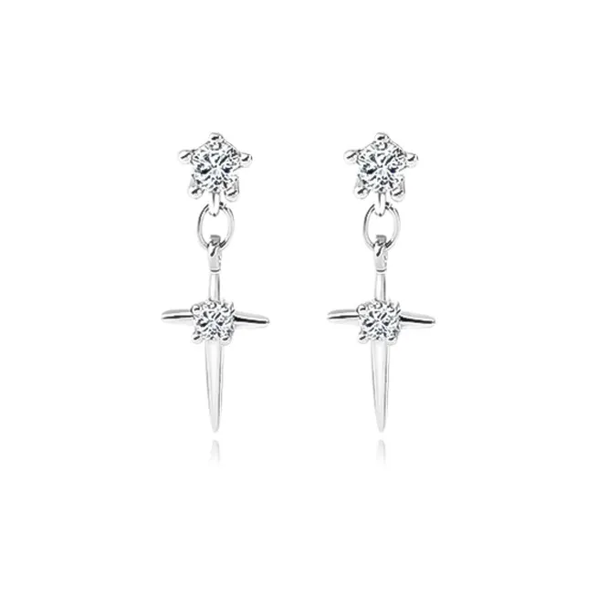 SHK Alloy Zircon Earrings Women's-0