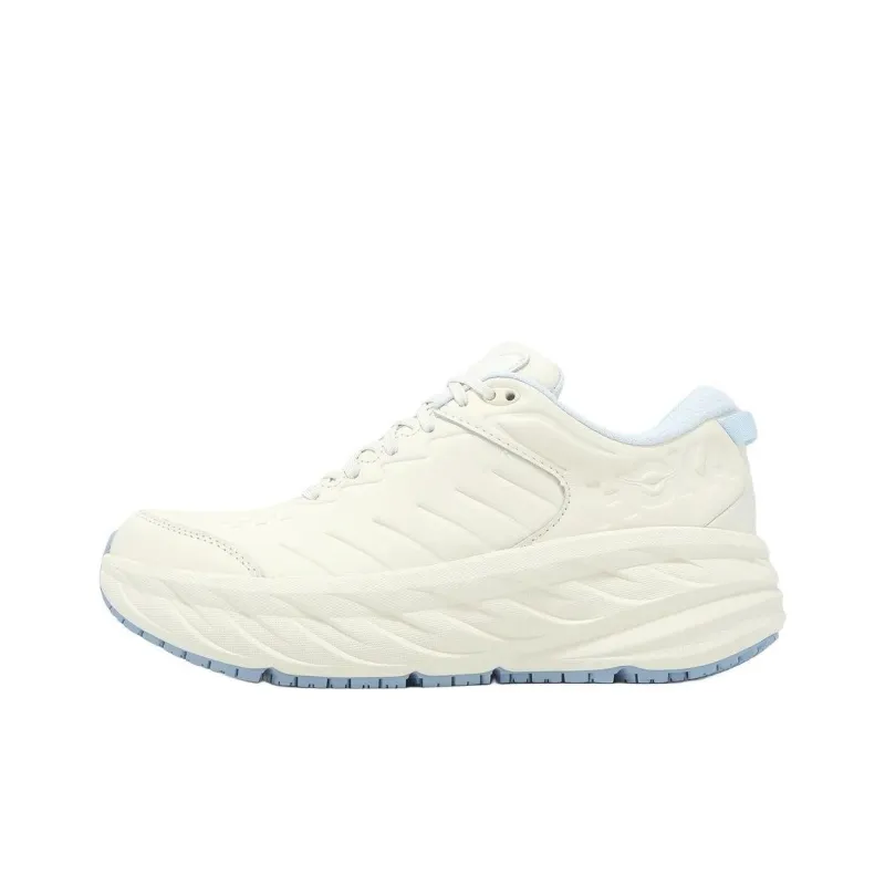HOKA ONE ONE Bondi SR Anti Slip Wear Resistant Low Top Casual Shoes Men's Ecru-0