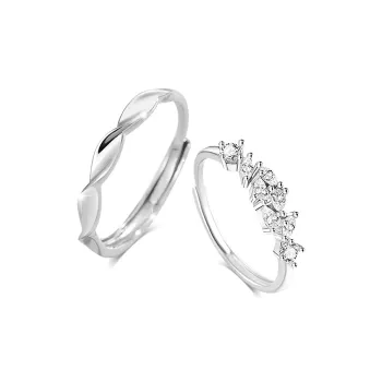 BLANK IN BLANK Sterling Silver Rings Unisex Anniversary Of Girlfriend's Birthday