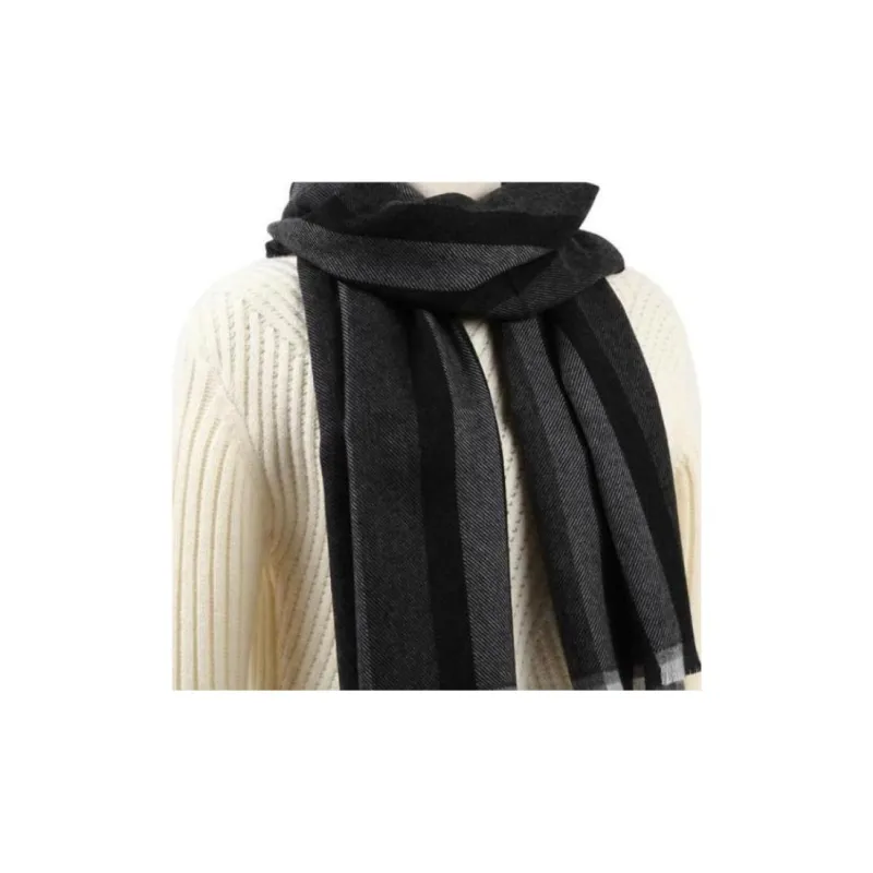 GUCCI Wool Knit Scarves Men's Black Coffee-3