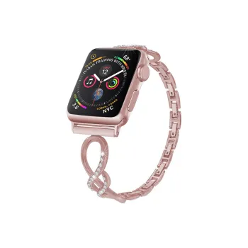 AOMN B 367 Musical Note Bracelet Thin Wrist Strap Compatibility Apple Watch 2/3/4/5/6, Smart Watch Accessory