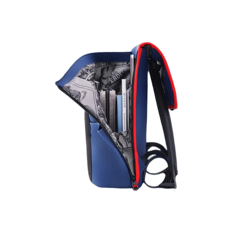 Ninety Go MARVEL Collaboration PU Backpack Regular Unisex Navy Blue/Night Black-3