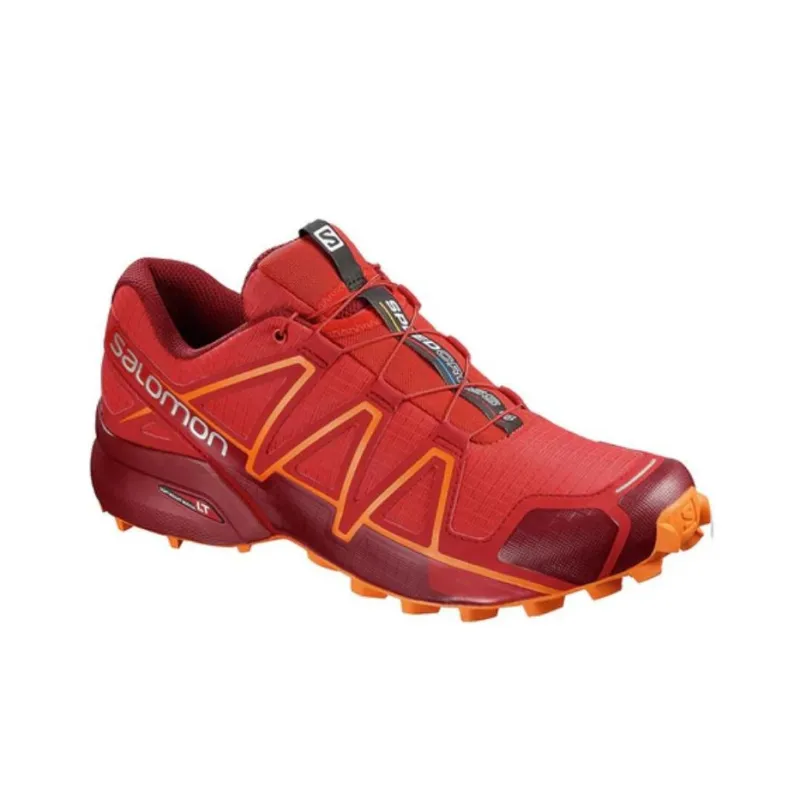 SALOMON Speedcross 4 Anti Slip Wear Resistant Low Top Trail Running Shoes Men's Red-1