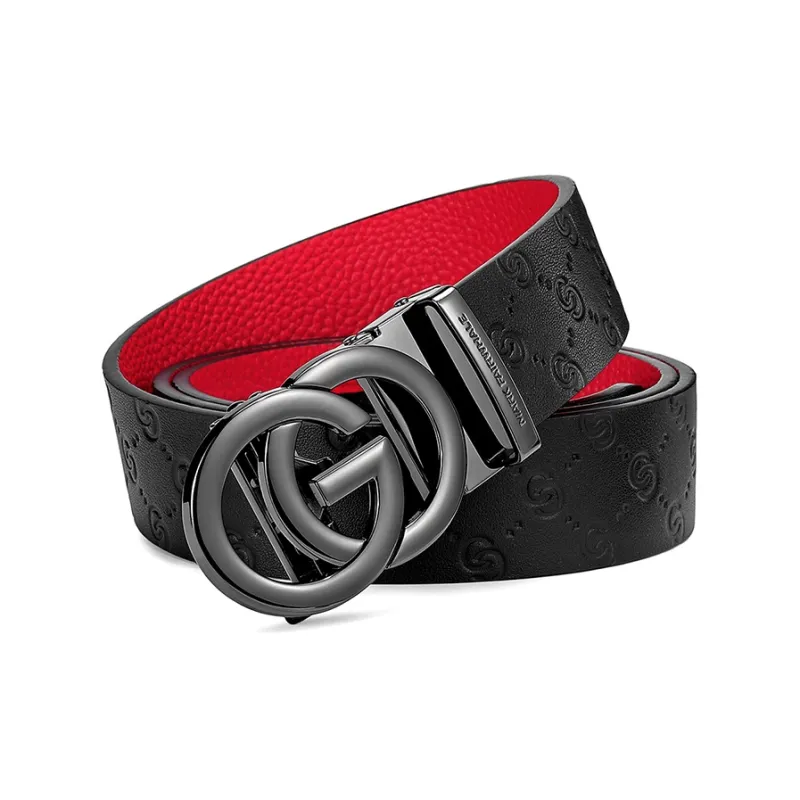 FAIRWHALE Top Grain Cow Leather Belts Men's Width 3.5CM-4