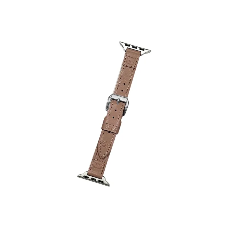 Warbler Dew Compatible With Apple Watch Apple Watch Band S9/S8/SE/7/6/5/4/3 Little Bear Paw Genuine Leather Loop Strap-9