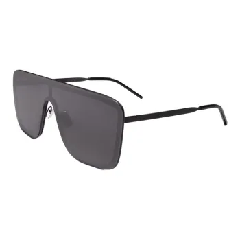 SAINT LAURENT Metal Square Sunglasses Unisex Black