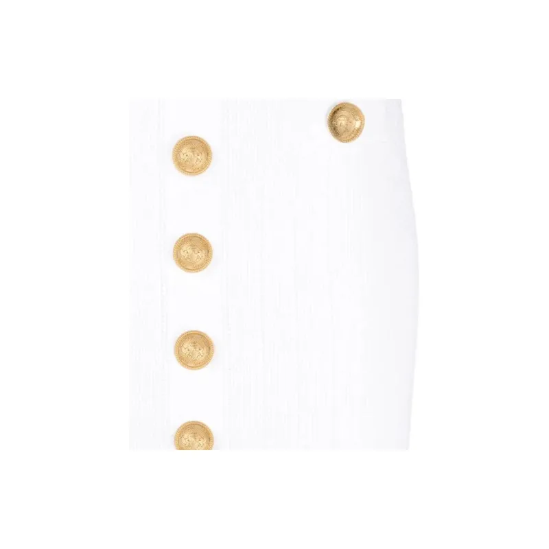 BALMAIN Casual Short Skirts Women's White-4