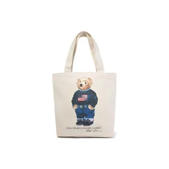 Ralph Lauren Polo Bear print Cotton Shoulder Bag