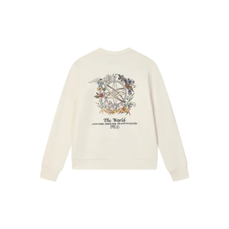 FILA Sweatshirt Women's Light Beige White-1
