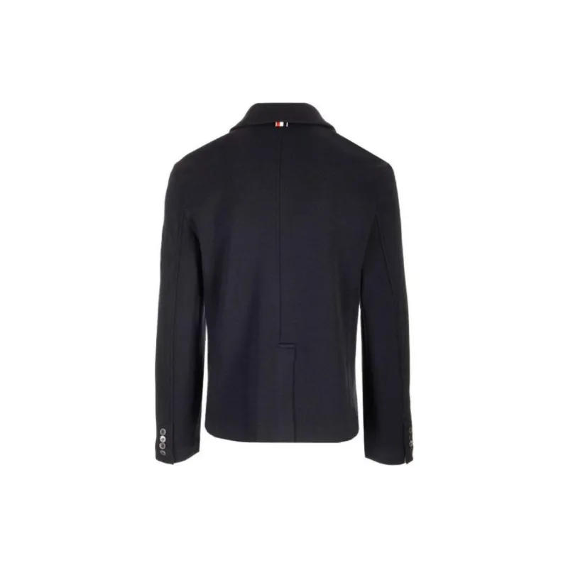 THOM BROWNE Logo Patch Single Breasted Blazer-1