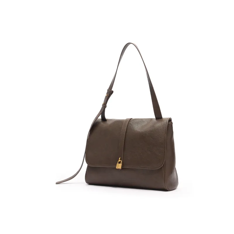 JONBAG Synthetic Leather Shoulder Bag Couple Large Size Women's Mocha/Black-1