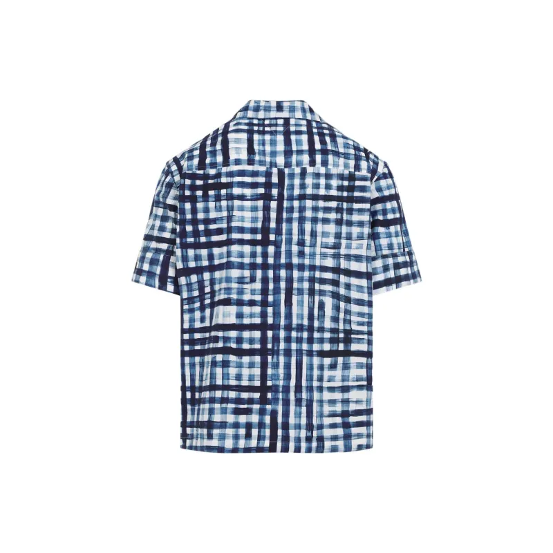 Bottega Veneta Short Sleeved Check Patterned Shirt-1