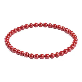 With The Heart Of The Jade Reconstructed Cinnabar Bracelets Women's