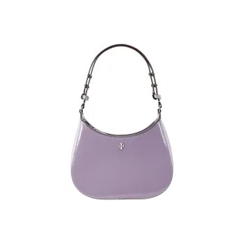 TORY BURCH Emerson Leather Handbag, Shoulder Bag Small Size Women's Gray