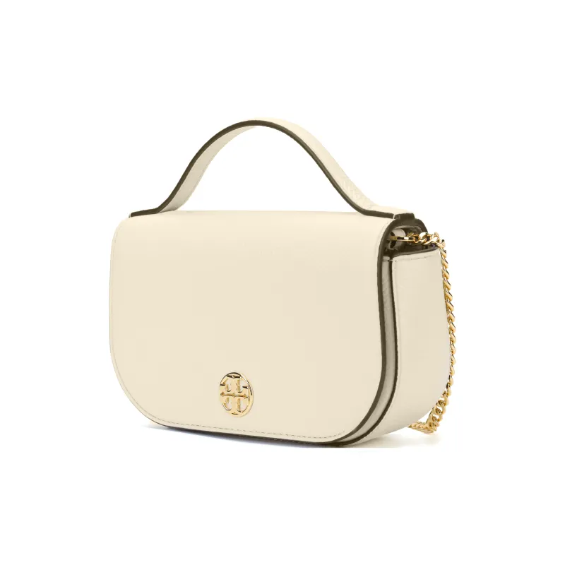 TORY BURCH Leather One Shoulder Handbag, Crossbody Bag Women's New Ivory-1