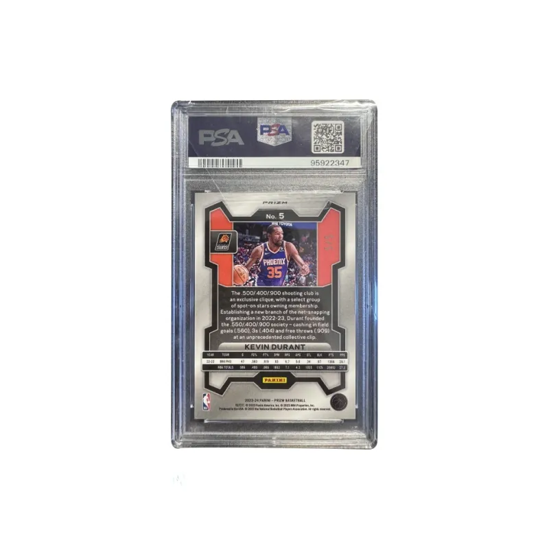 PANINI 2023 24 Prizm KD PSA10 Green Bubbles 5 Strand Holographic Card Sports Cards 1 Pc-1