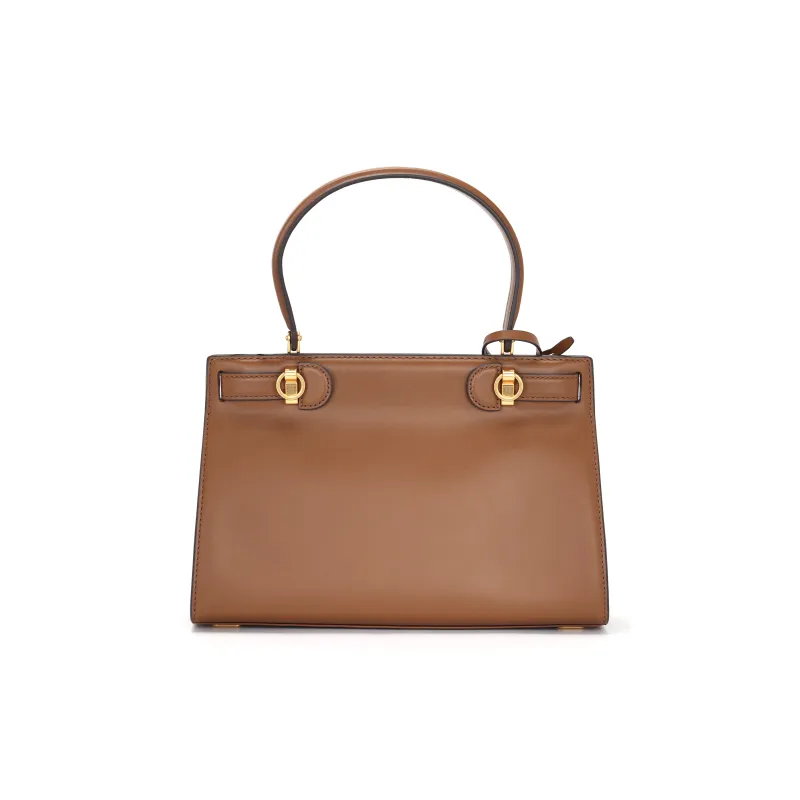 TORY BURCH Lee Radziwill Cow Leather Handbag Trumpets Women's Brown-2