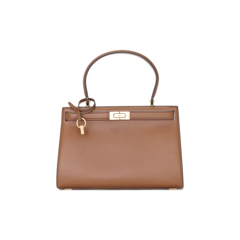 TORY BURCH Lee Radziwill Cow Leather Handbag Trumpets Women's Brown-0