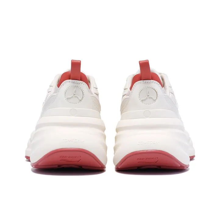 LI NING 1990 Classic Collection Rebound Anti Slip And Wear Resistant Low Top Casual Shoes Women's Ecru-3