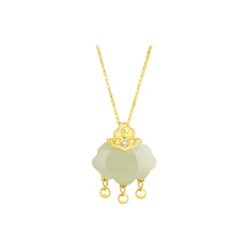 Royal Heaven's Choice Hetian Jade Pale Greenish White Jade Unisex